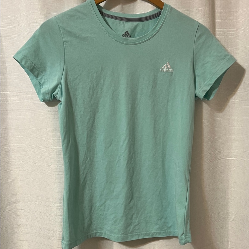 Adidas Light Green Crew Neck Tee